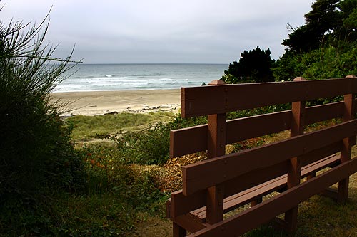 Bench at the overlook, Lincoln City