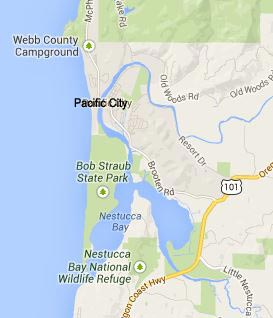 Pacific City, Oregon Coast map