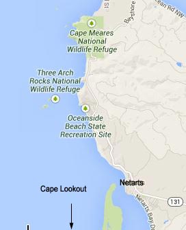 Oceanside, Oregon Coast map