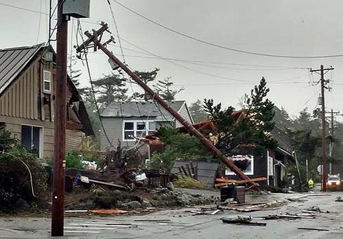 Tornado damage in Manzanita