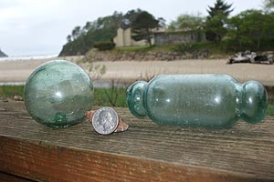 Japanese Glass Fishing Floats Old Fish