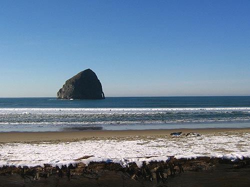 More Snow on Oregon Coast Than Inland Expected Today 