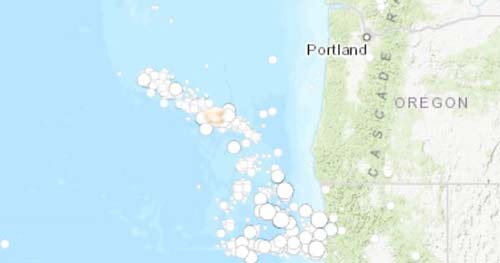 Small Quake Off Oregon Coast Shortly After Three Canadian Quakes 