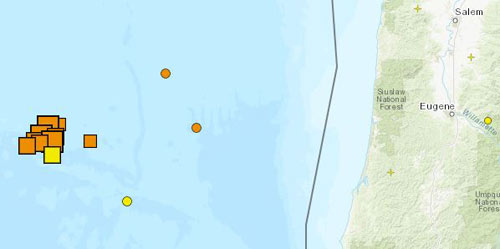 Eleven Quakes Rattle Off Oregon Coast on Saturday 